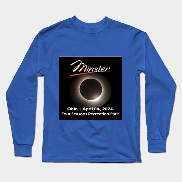 Minster Ohio April 8 2024 Eclipse 1 Long Sleeve T-Shirt by PodManifest